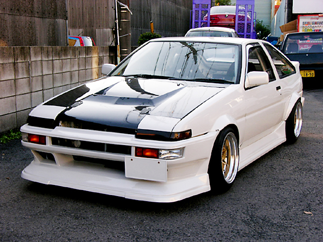 ae86 dumped jdm low offset slammed toyota trueno tucked